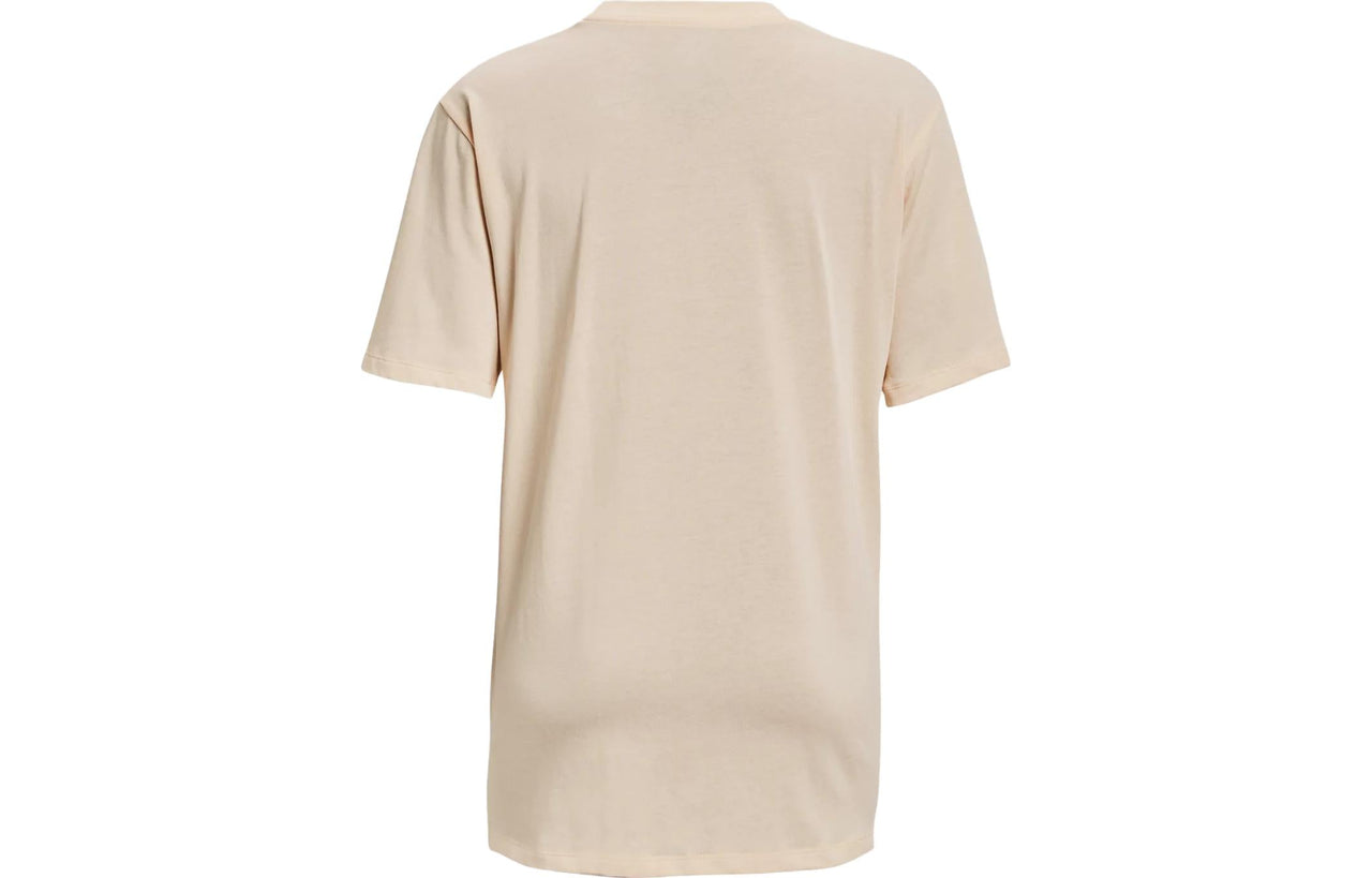 (WMNS) Under Armour Project Rock Heavyweight Campus T-Shirt 'Peach Puff' 1377449-804