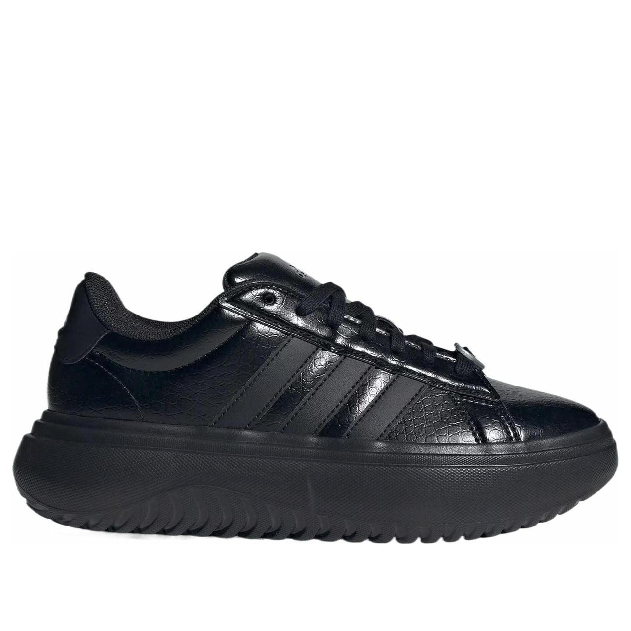 (WMNS) adidas Grand Court Platform 'All Black' JH8668