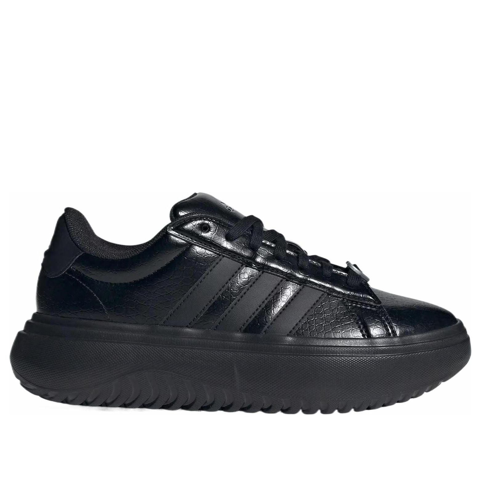 (WMNS) adidas Grand Court Platform 'All Black' JH8668