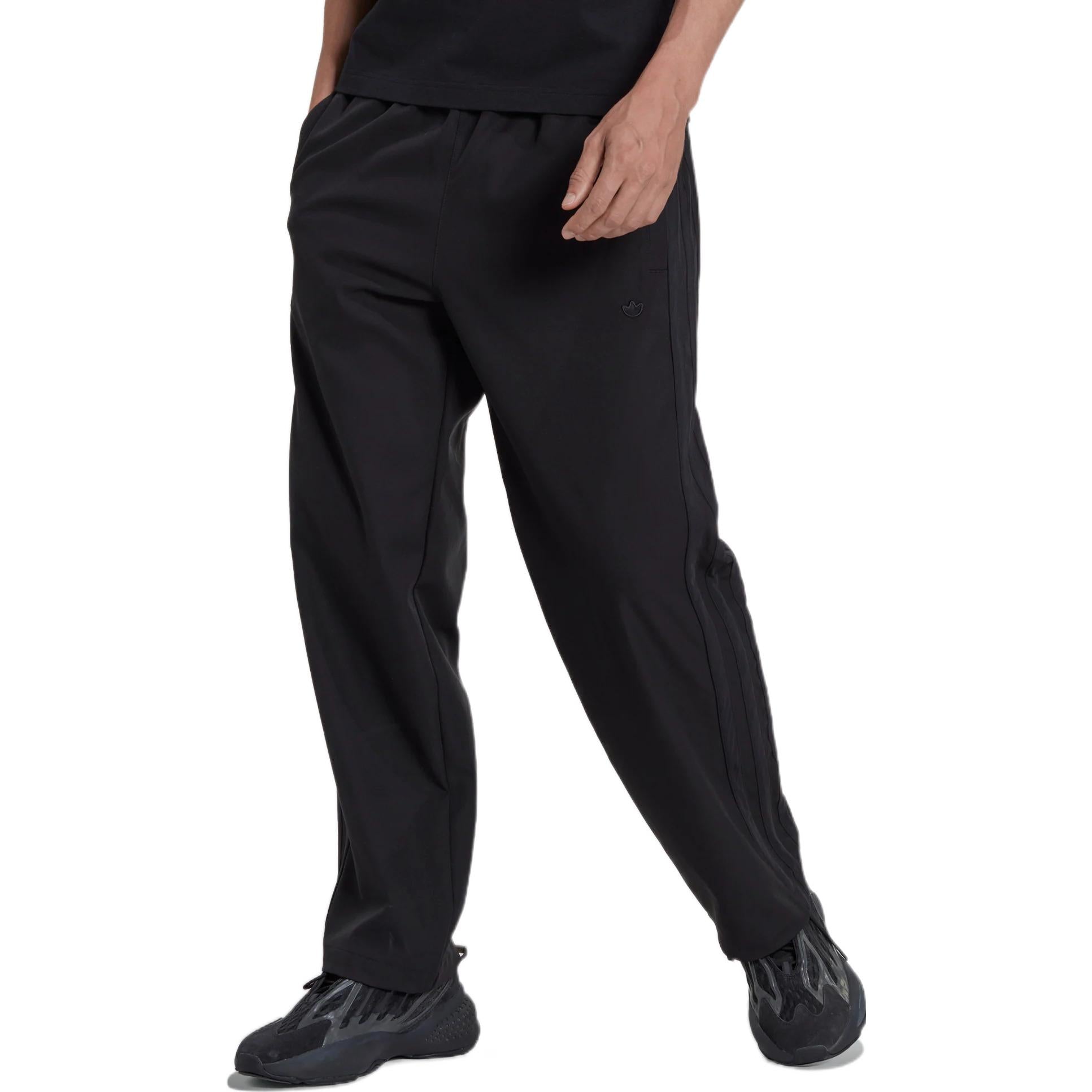 adidas Solid Color Elastic Waistband Straight Sports Pants/Trousers/Joggers Black HK2915