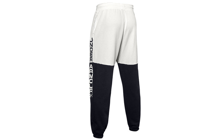 Under Armour Overtime Pique Fleece Pants 'White Black' 1345603-112
