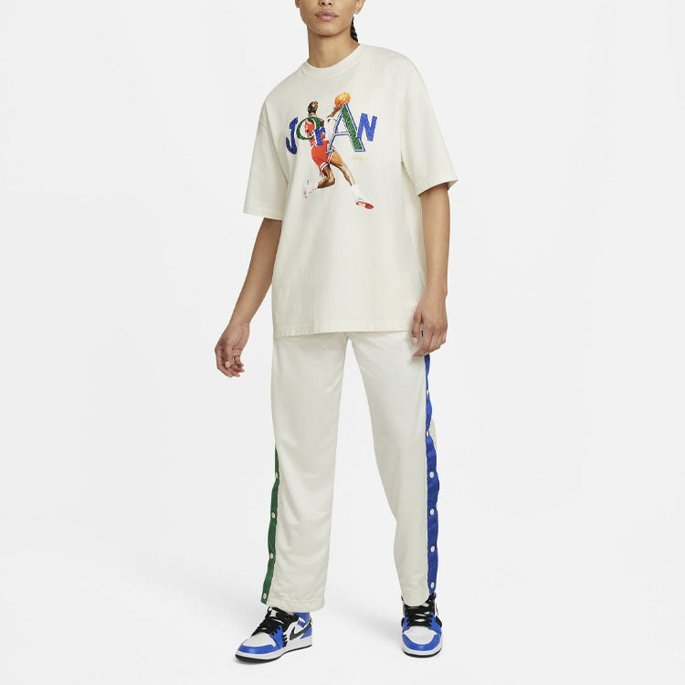 (WMNS) Air Jordan x Aleali May Crossover Printing Basketball Sports Short Sleeve White DH3852-133