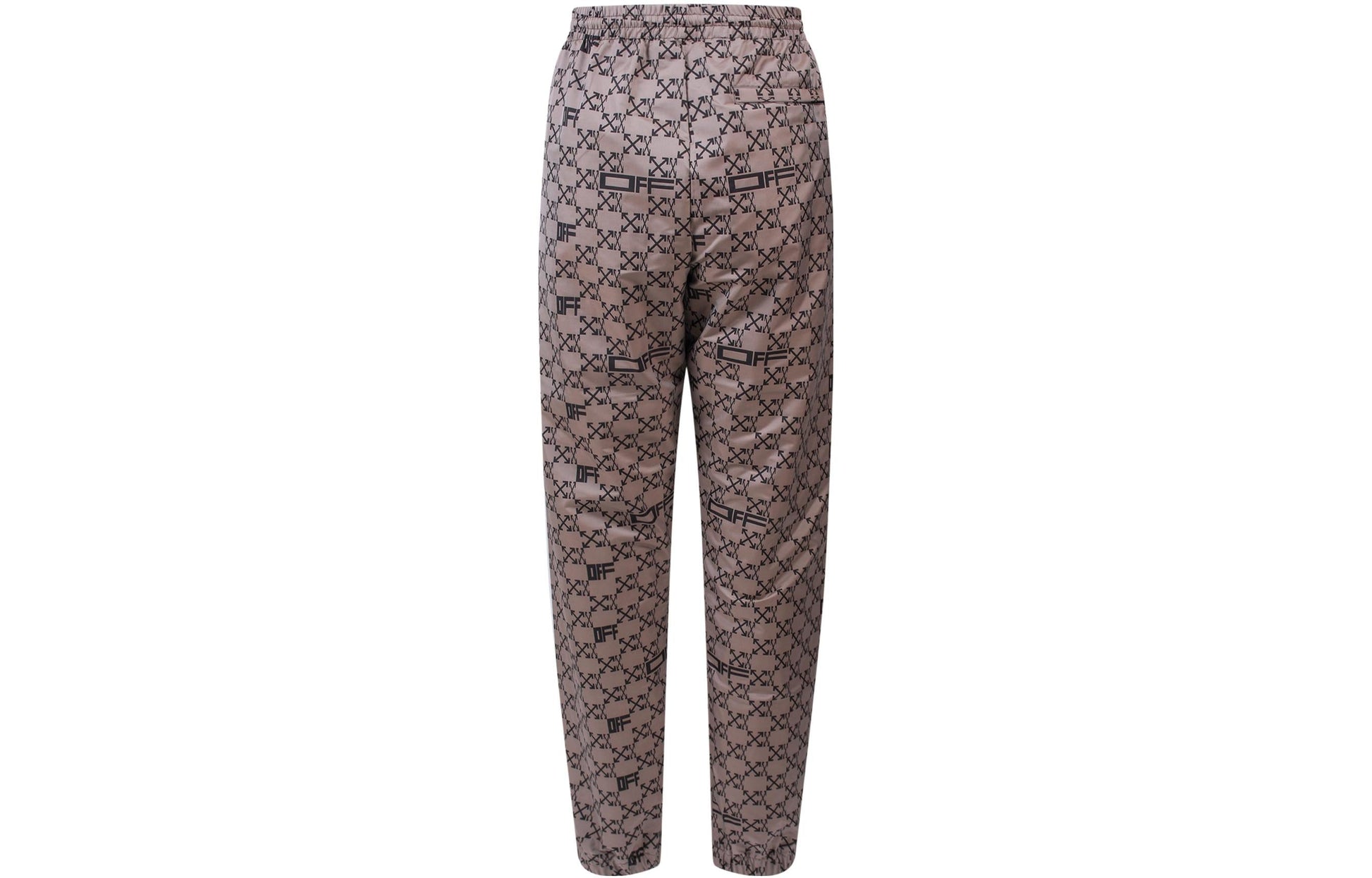 Men's Off-White SS22 Full Print Pattern Alphabet Sports Pants/Trousers/Joggers Beige OMCJ016S22FAB0016210
