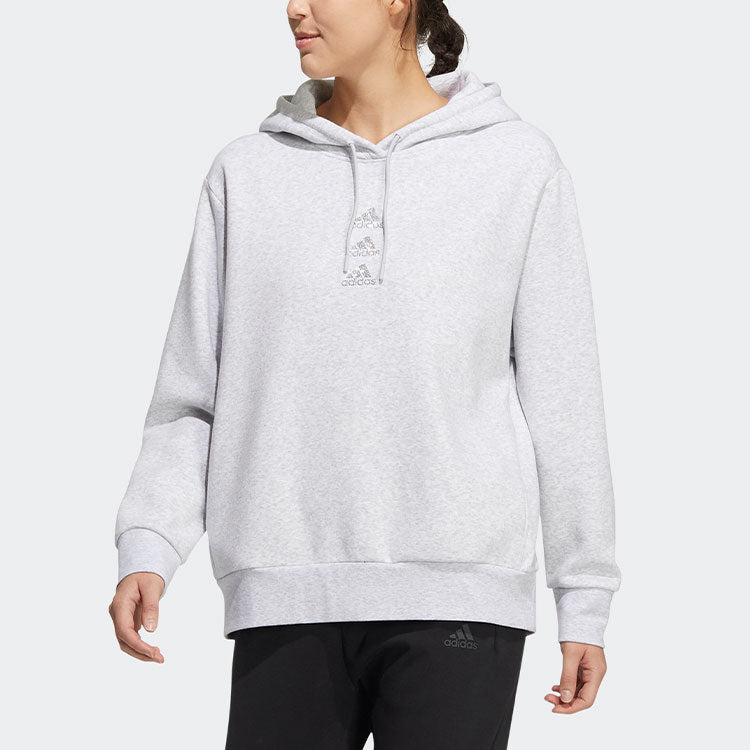 (WMNS) adidas Rs Hoodie Sports Round Neck Pullover Long Sleeves Gray HM7453
