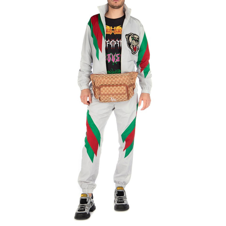 Gucci Striped Ribbon Inlaid Sports Pants For Men White 545559-XJAC5-9146