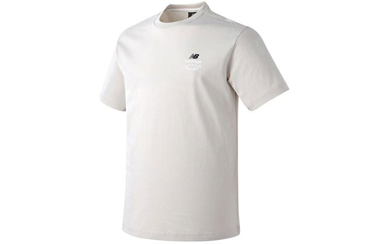 New Balance Alphabet Printing Short Sleeve Version Unisex Beige NBNEA22033-35