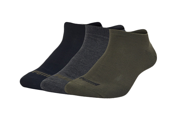PUMA Logo Lingerie Socks 'Black Grey Olive Green' 907131-18