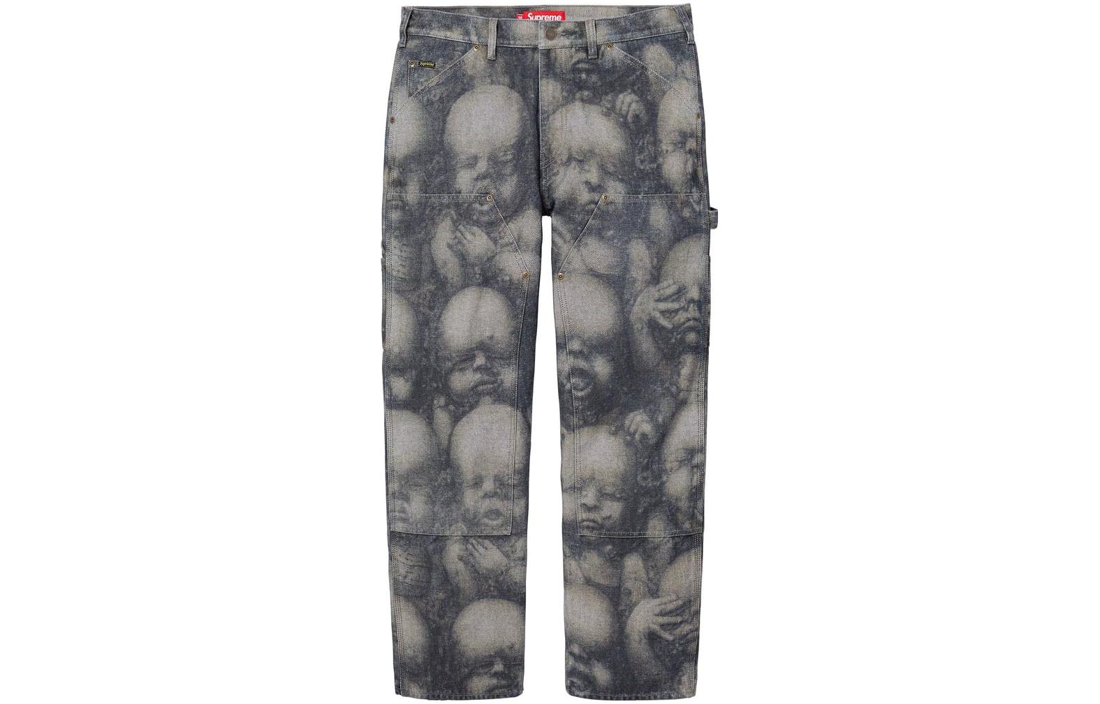 Supreme x H.R. GIGER FW23 Week8 Double Knee Pants 'Grey' SUP-FW23-144