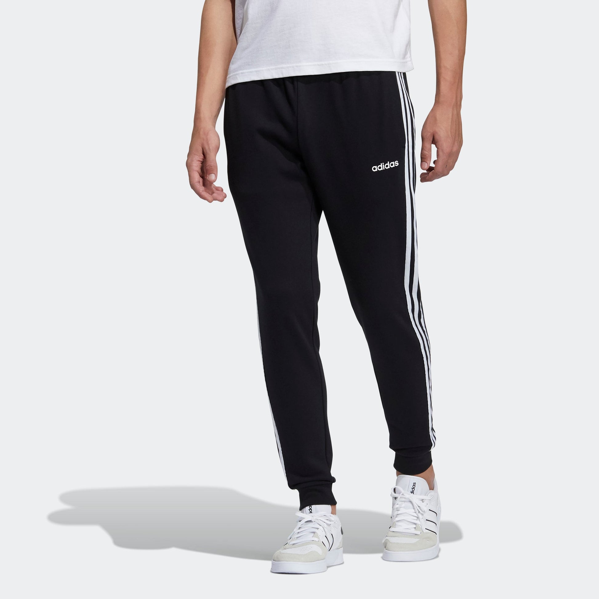 Men's adidas neo Ce 3s Knit Casual Breathable Sports Bundle Feet Long Pants/Trousers Black H14191