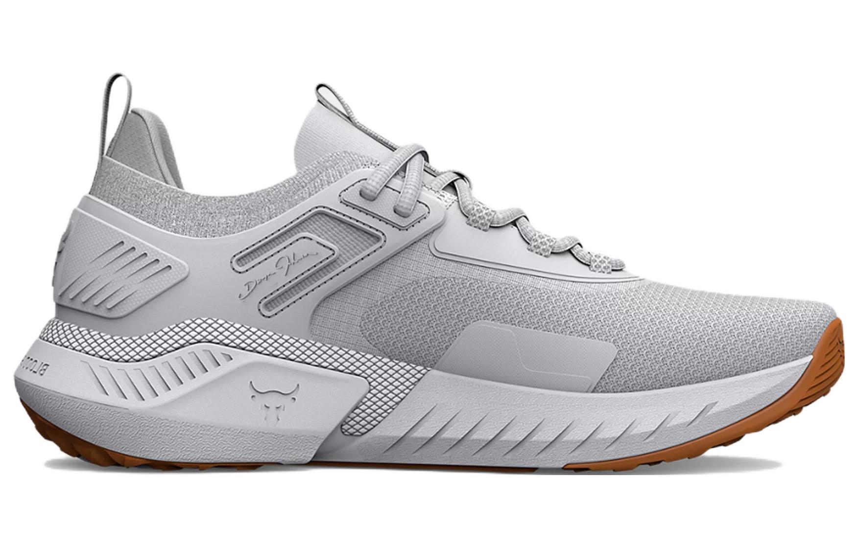 (WMNS) Under Armour Project Rock 5 'White Halo Grey' 3025436-100