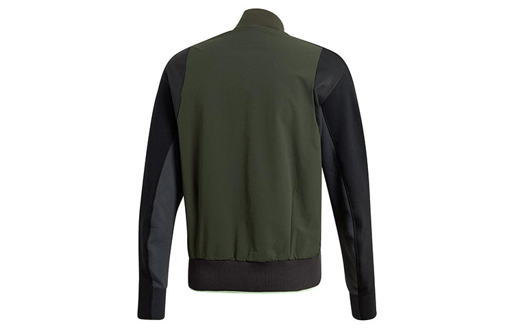 adidas Ny M Vrct Jkt Tennis Sports Contrast Color Stitching Jacket Green DX4326