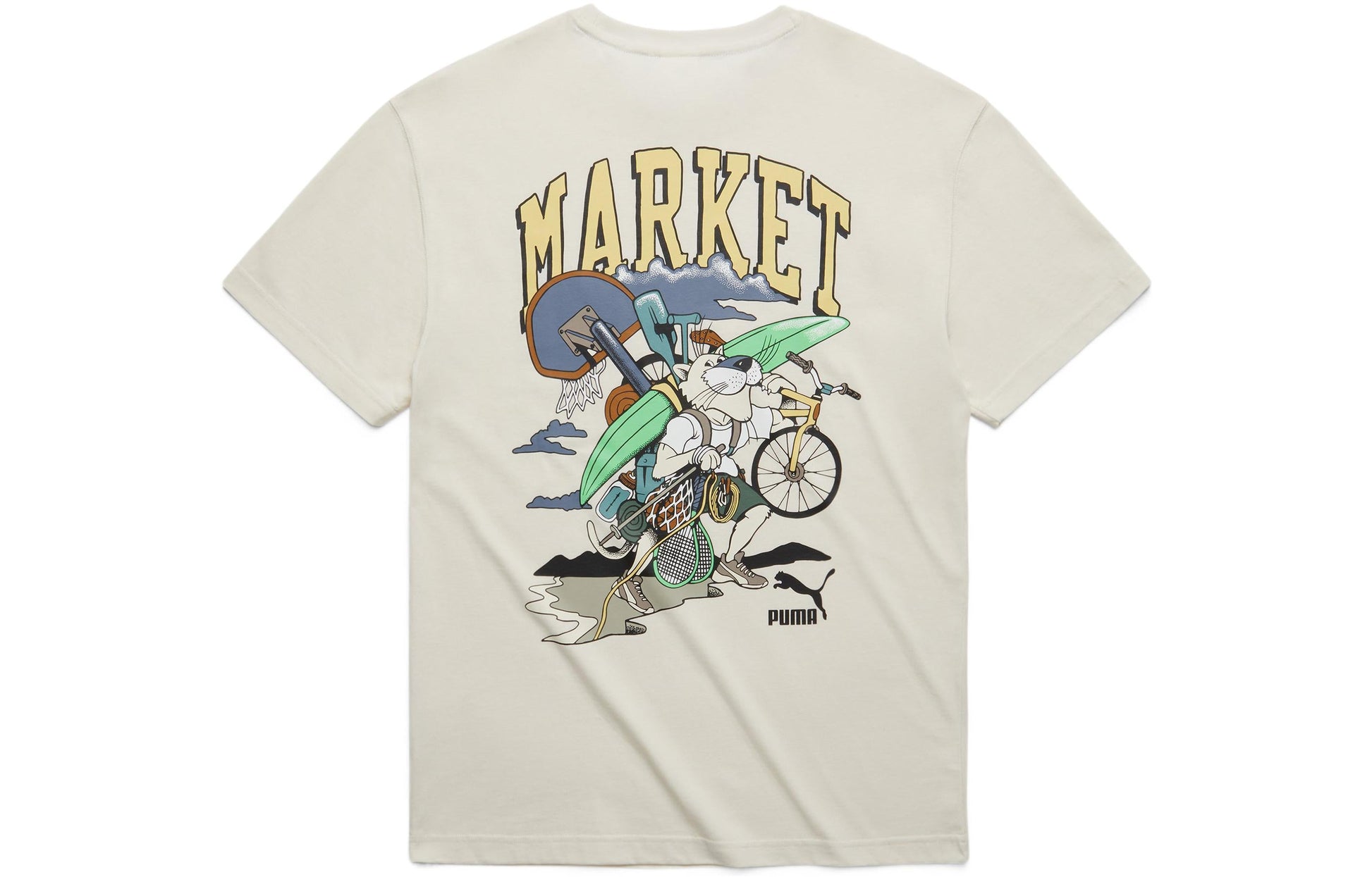 PUMA X Market Graphic Tee 'Beige' 537396-65