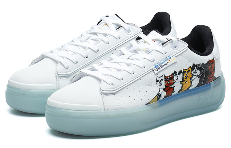 (WMNS) FILA Heritage-FHT Low-Top Sneakers White/Green F12W134352FWT