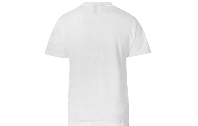 (WMNS) adidas Sports Stylish Round Neck Pullover Short Sleeve White FK3518
