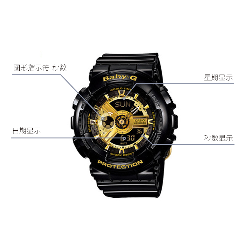 CASIO Baby-G 'Black Gold' BA-110-1A