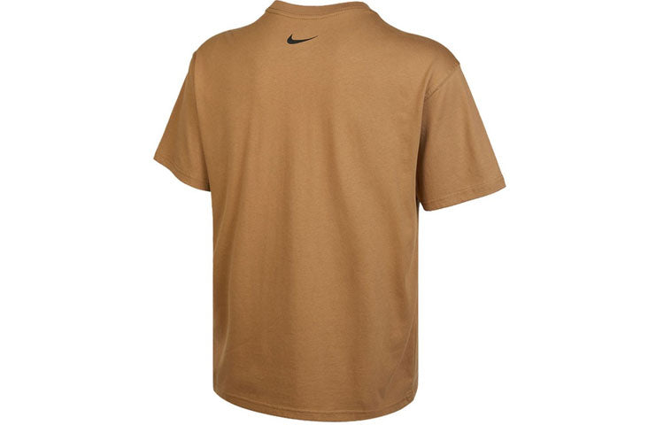 Nike SB Skateboard Cartoon landscape Pattern Skateboard Round Neck Short Sleeve Brown DR7766-258