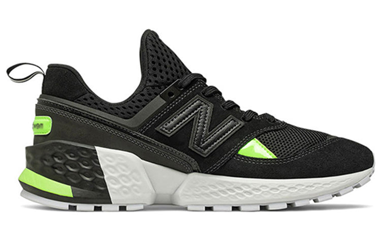 New Balance 574 Sport Suede Trainers Black/Green MS574BRB