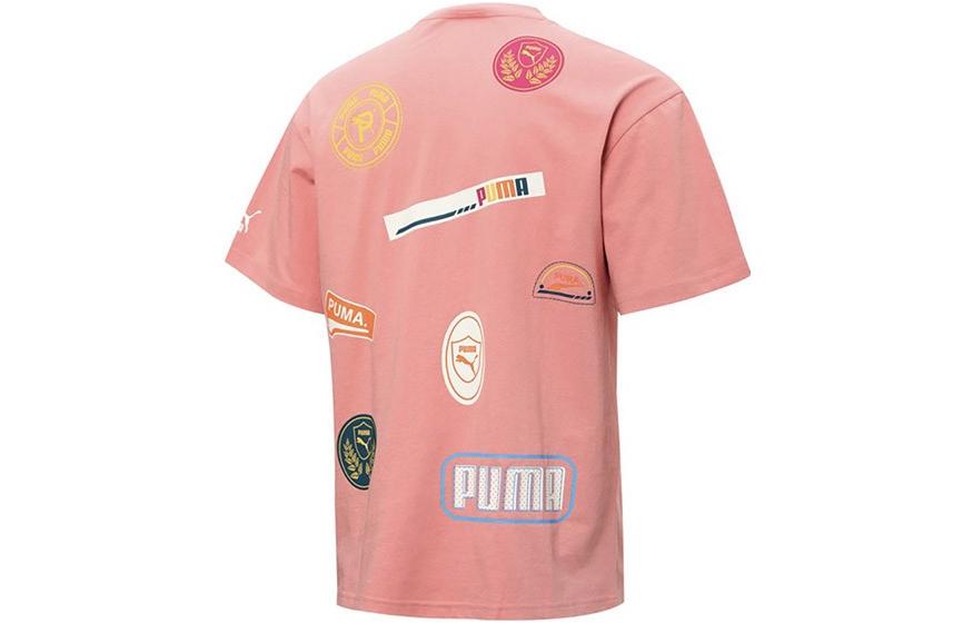 PUMA Mix Badge Logo Tee 'Pink' 537795-24