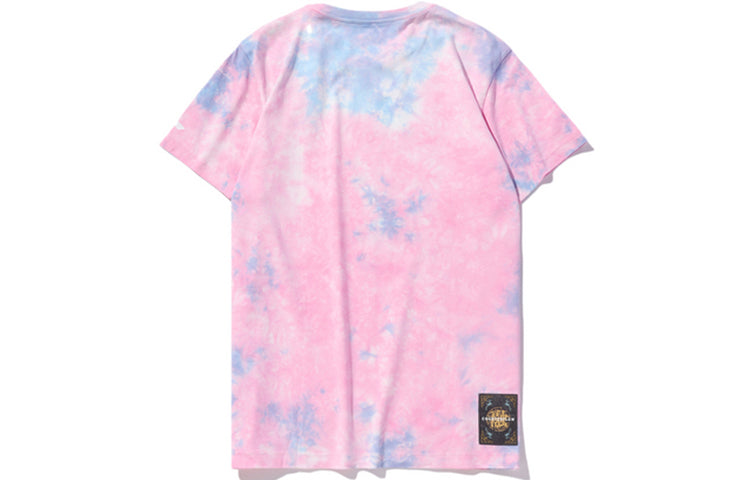 Li-Ning CF Series X Crossover Short Sleeve Unisex Blue Pink Tie Dye AHSQ316-3