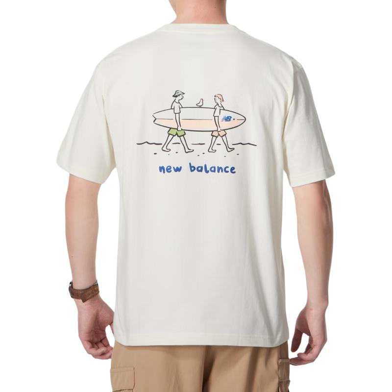 New Balance Wave Club T-shirt Asia Sizing 'Ivory' NEE26151-IV