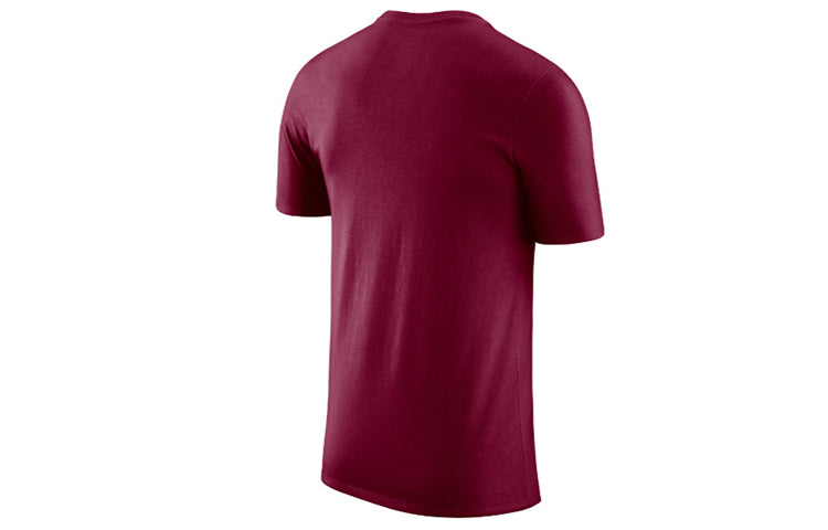 Nike 2018 NBA Cleveland Cavaliers Basketball Casual Short Sleeve Red Wine red AJ2440-677