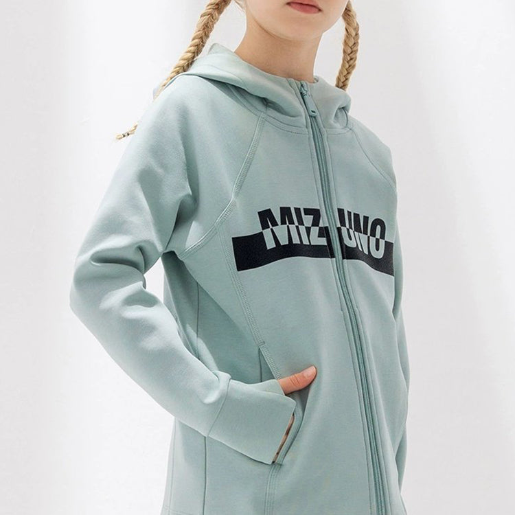 (GS) Mizuno Graphic Casual Hoodie 'Teal' 32CA2A52