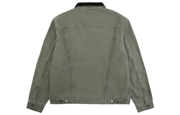 Men's Levis Lapel Denim Jacket Military Green 72890-0009