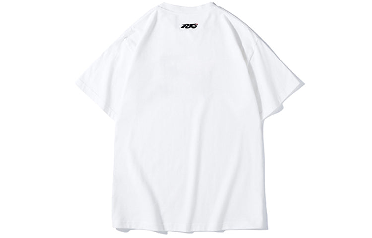 PJs Vigor Reggae Surf Pattern Printing Cotton Short Sleeve Unisex White 20SSTS1029-P