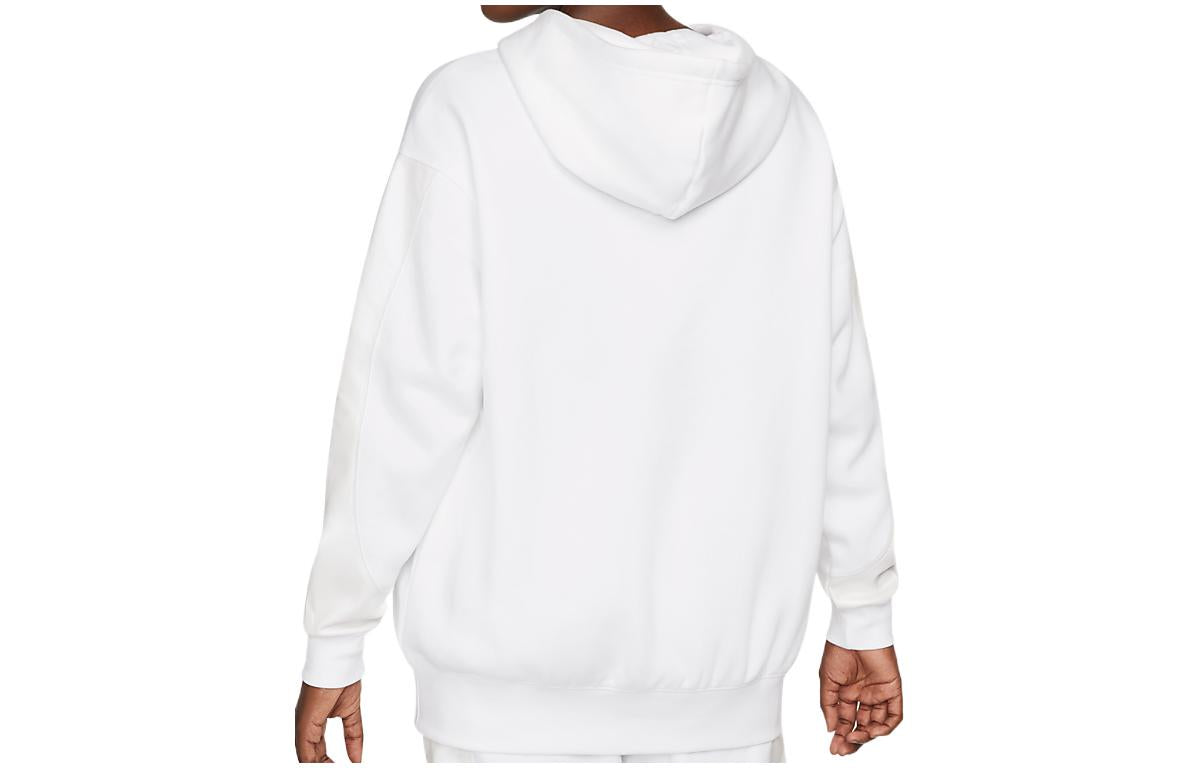 (WMNS) Nike Oversized Fleece Graphic Hoodie 'White' DD5133-100