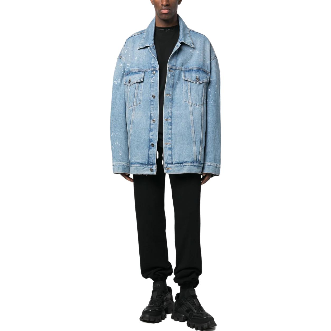 Off-White Blue Button Denim Jacket 'Medium Blue' OMYE083S23DEN0014600