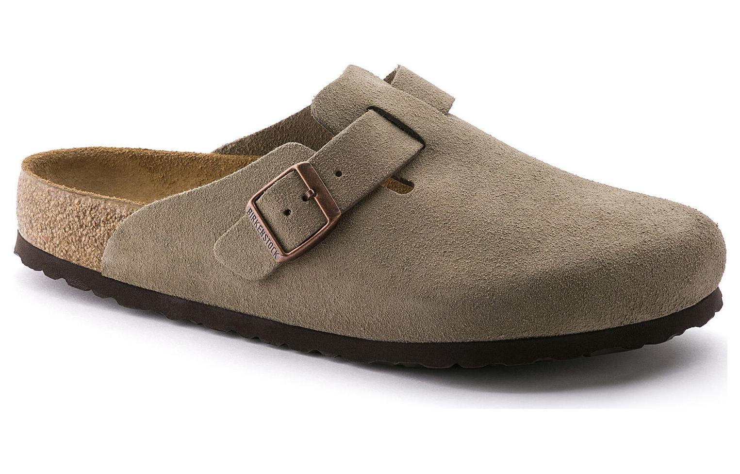 Birkenstock Boston Soft Footbed Suede Wide 'Taupe' 0560771