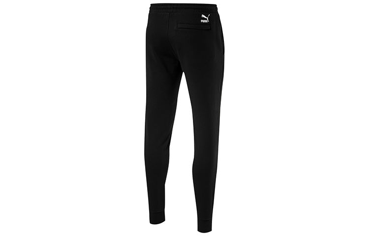 PUMA Trend Sweatpants 'Black White Yellow' 596873-01