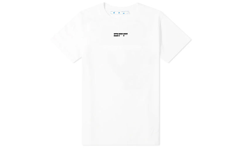 Off-White Back Alphabet Printing Short Sleeve White OMAA038E20JER0090110