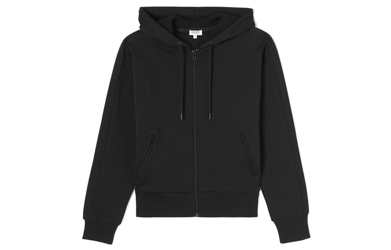 (WMNS) KENZO Back Alphabet Logo Pattern hooded Zipper Hoodie Black FA52BL752952-99