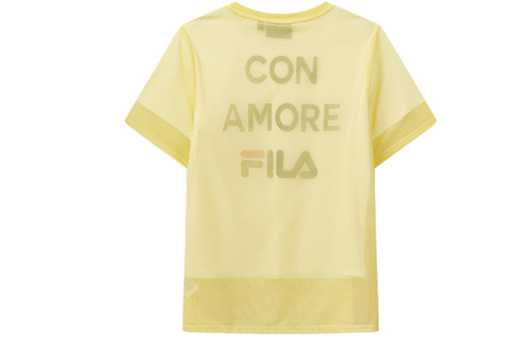 (WMNS) FILA Sports Loose Short Sleeve Yellow F11W028110F-YE