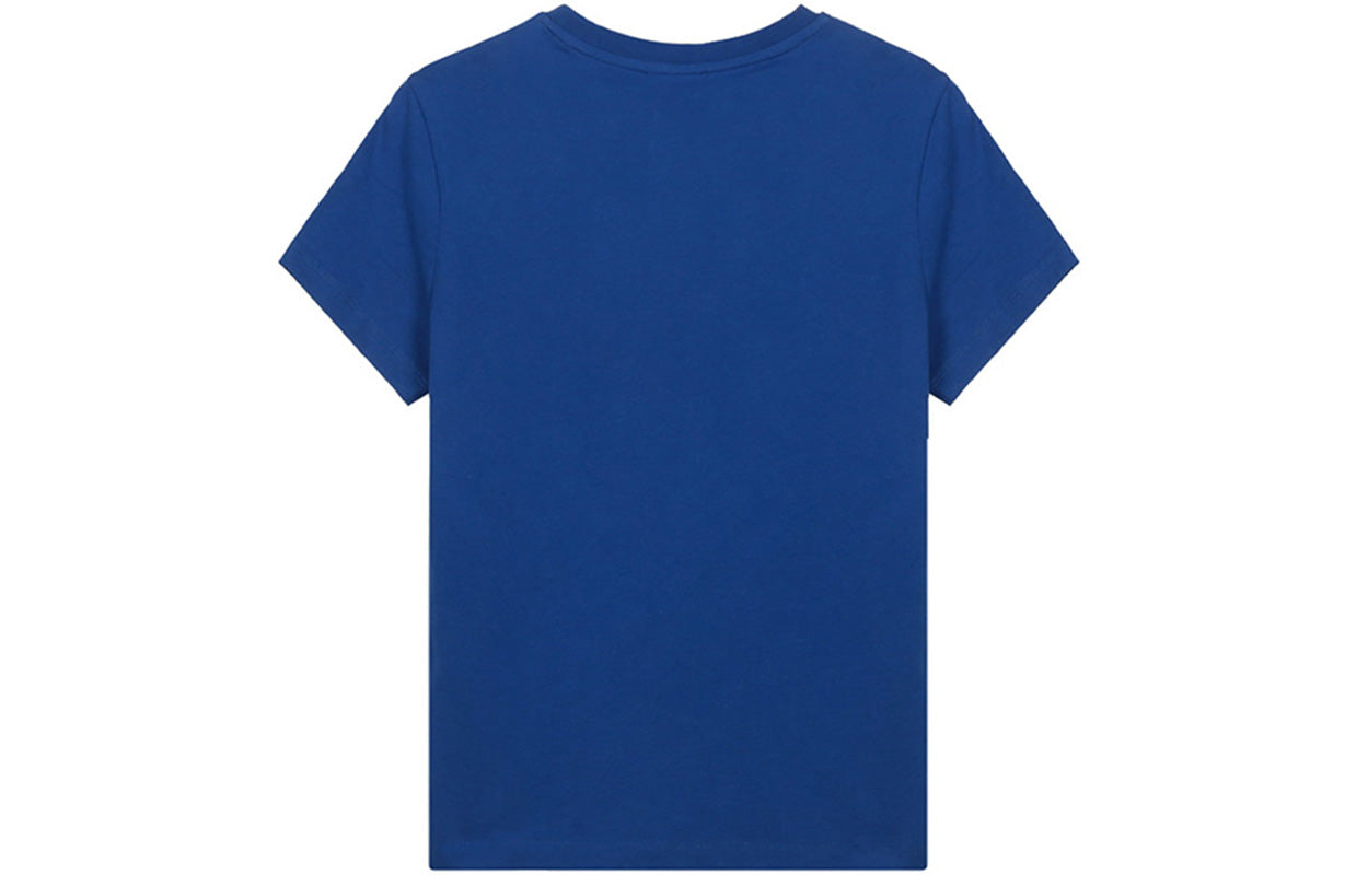 KENZO Cotton Round Neck Short Sleeve Logo Casual Royal blue FA62TS8414SJ-71
