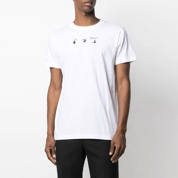 Off-White SS21 Bolt Arrows Alphabet Printing Short Sleeve Ordinary Version White OMAA027S21JER0120155