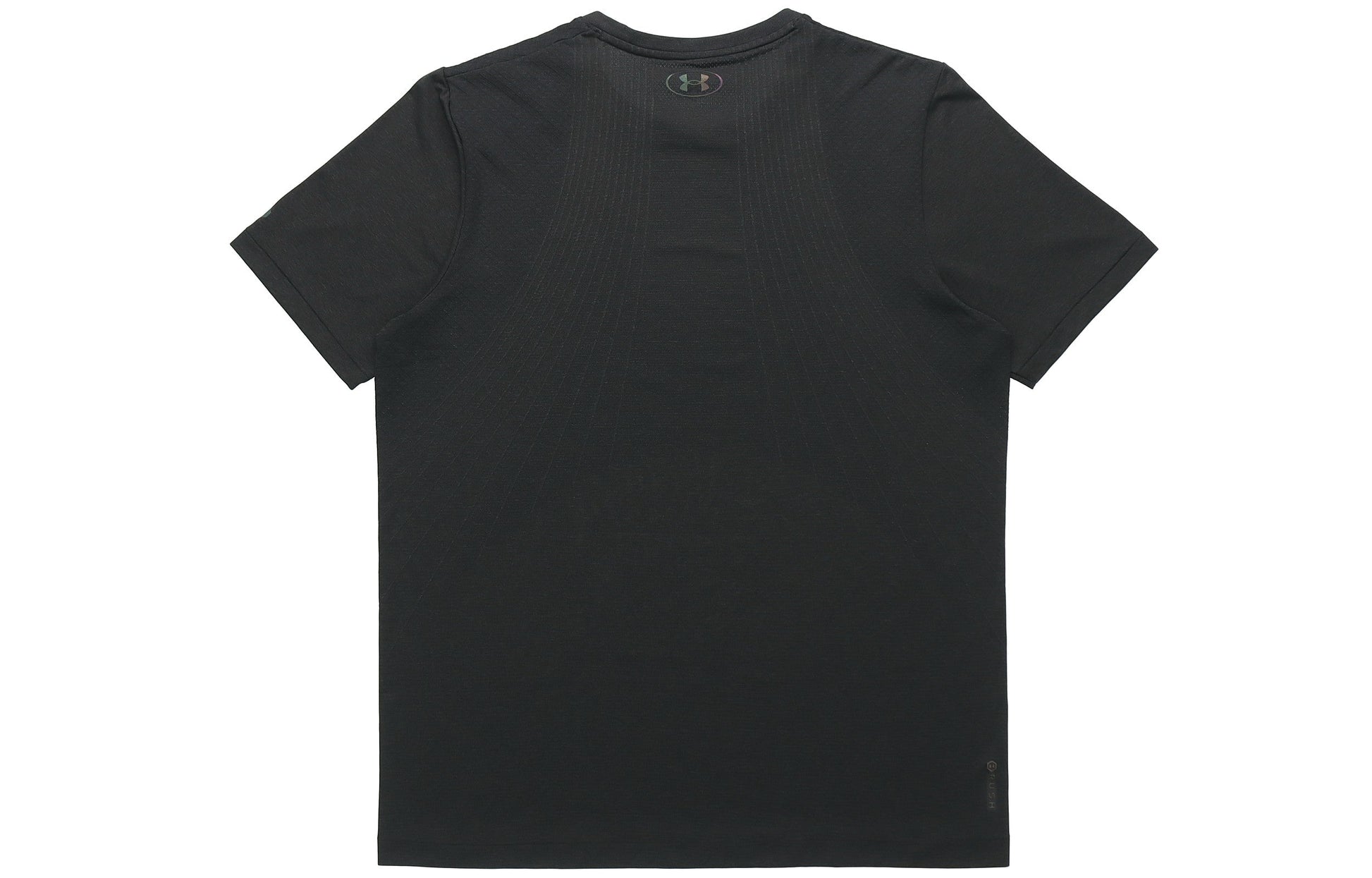 Men's Under Armour Rush Seamless Casual Sports Breathable Short Sleeve Black 1361130-001