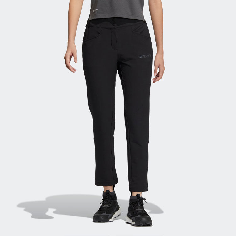 (WMNS) adidas Terrex Utilitas Soft Shell Outdoor Trousers 'Black' IC7987