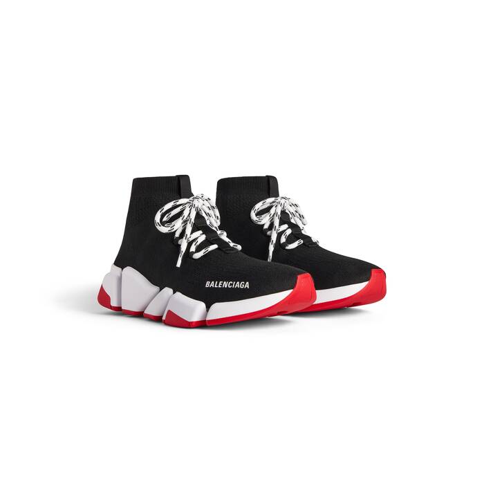 (WMNS) Balenciaga Speed 1.0 Sneakers 'Black White Red' 559351W1HP01000