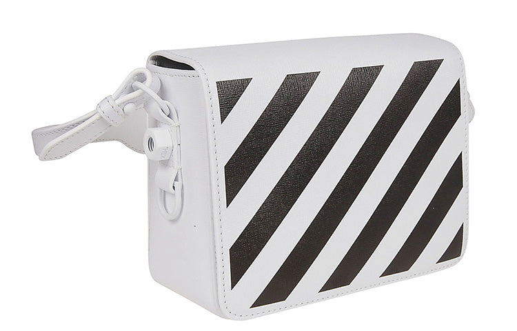 (WMNS) Off-White logo Shoulder Bag Black White OWNA011S194230670110