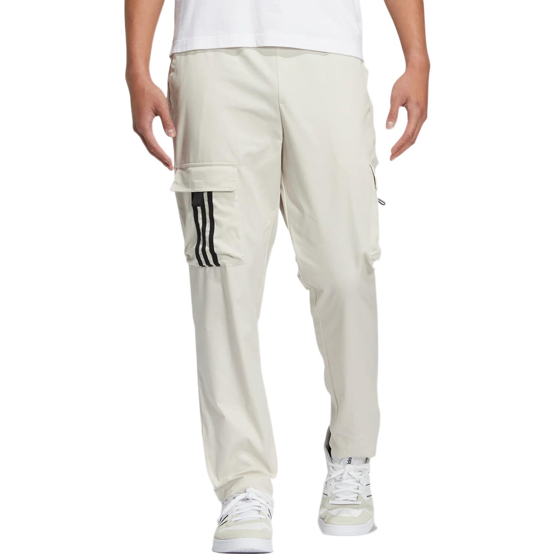 Men's adidas neo Stripe Multiple Pockets Casual Sports Pants/Trousers/Joggers Bauxite Brown HC9672