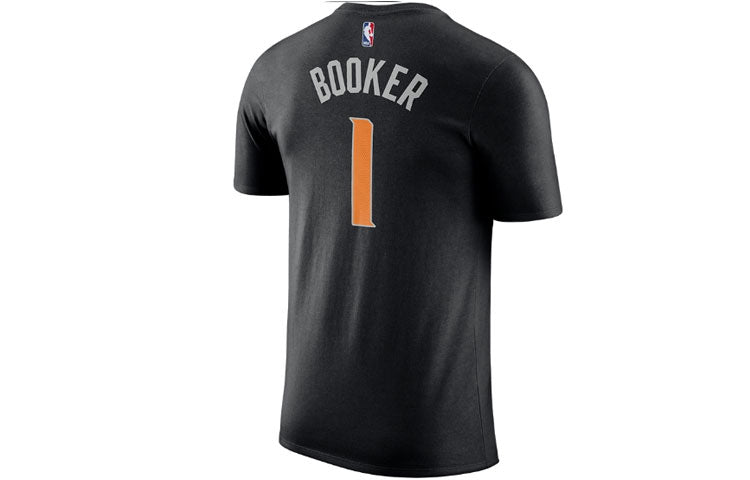 Nike NBA Phoenix Suns Devin Booker No.1 Basketball Round NeckShort Sleeve Men's Black 870803-011