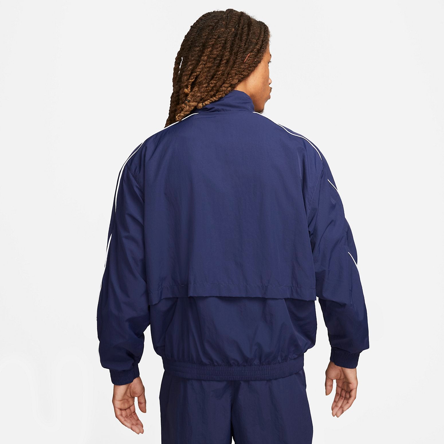 Nike Sportswear Solo Swoosh Woven Track Jackets 'Navy' FB8622-410