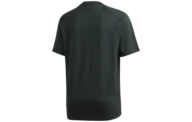 Men's Y-3 Solid Color Casual Short Sleeve Dark Green T-Shirt GK4503