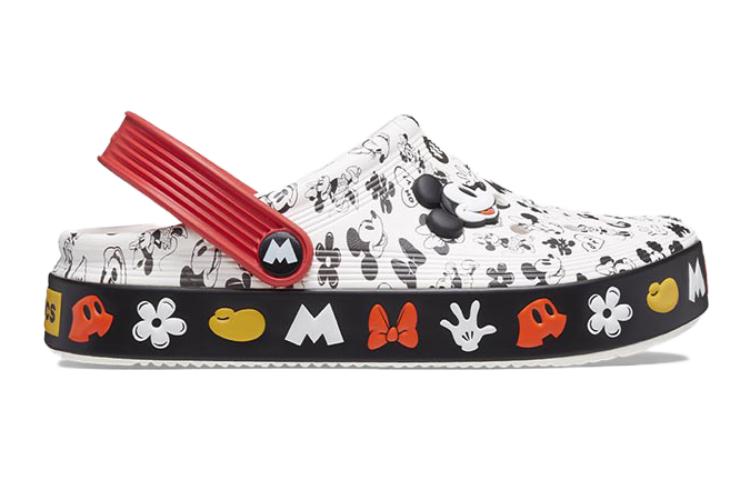 (GS) Crocs Classic x Mickey Mouse Clogs 'White Red Black' 208866-100