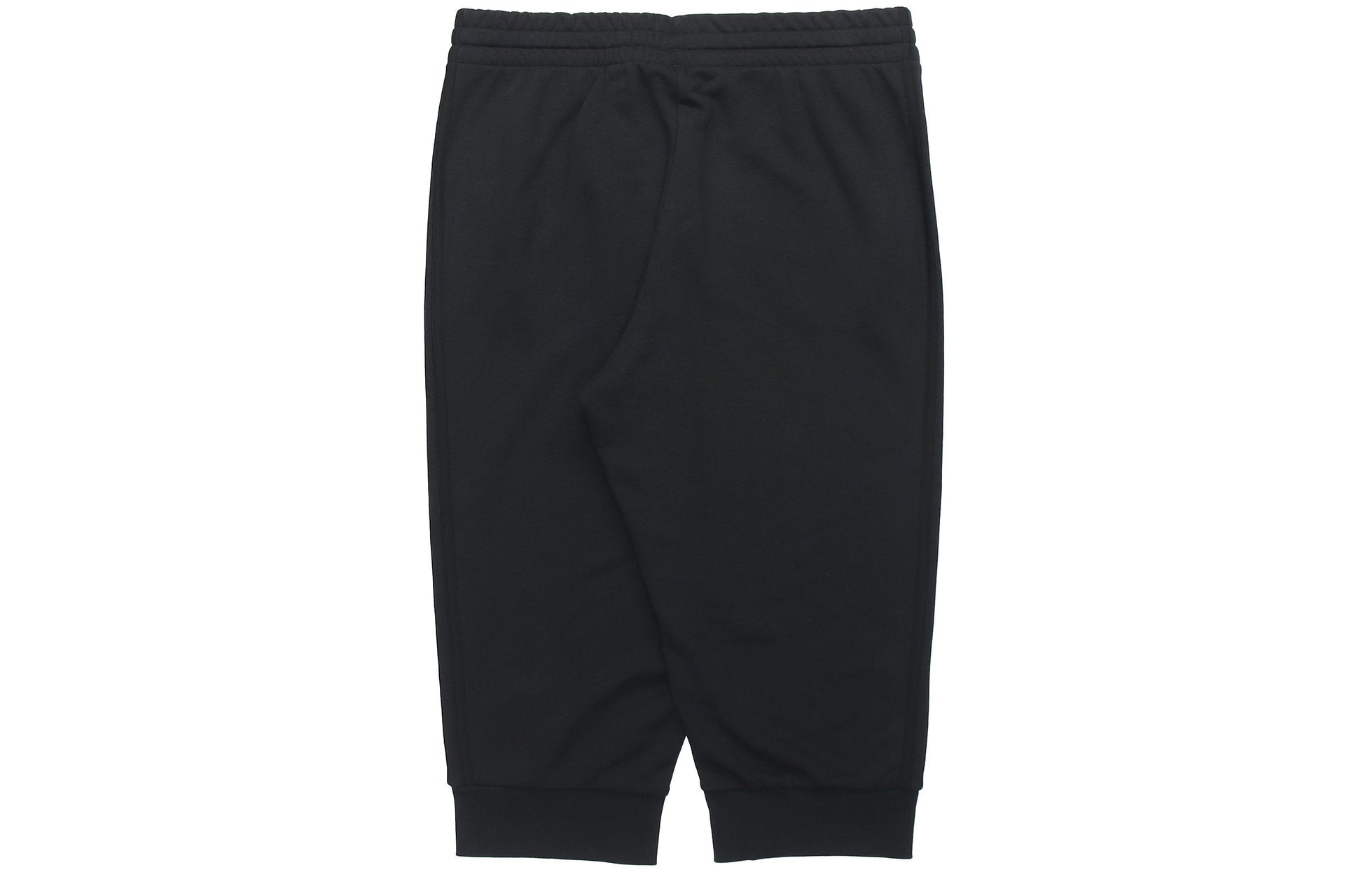 adidas M 3s Ft Tc 34pt Embroidered Logo Stripe Knit Bundle Feet Cropped Pants Black GK8990
