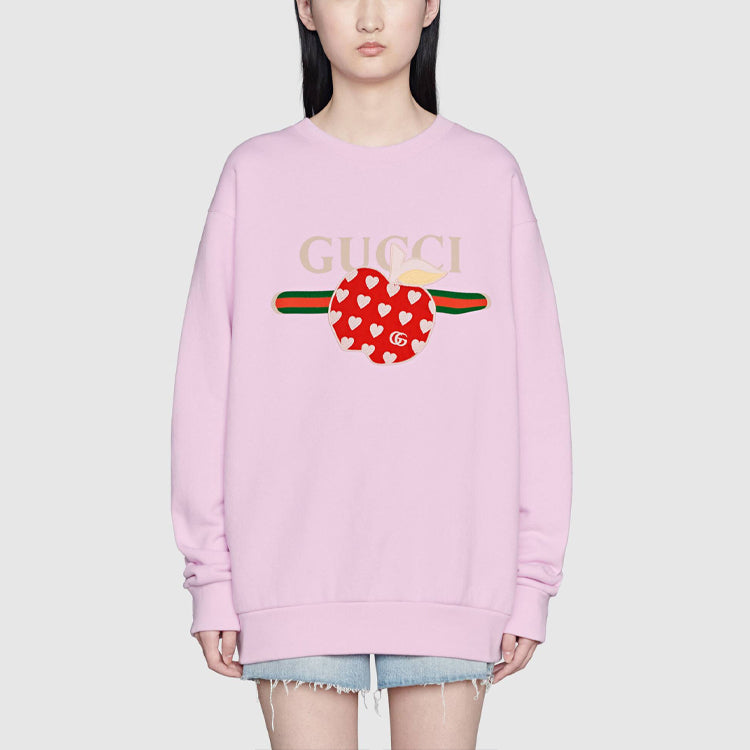 (WMNS) Gucci Les Pommes Sweatshirt 'Pink' 617964-XJDOJ-5320