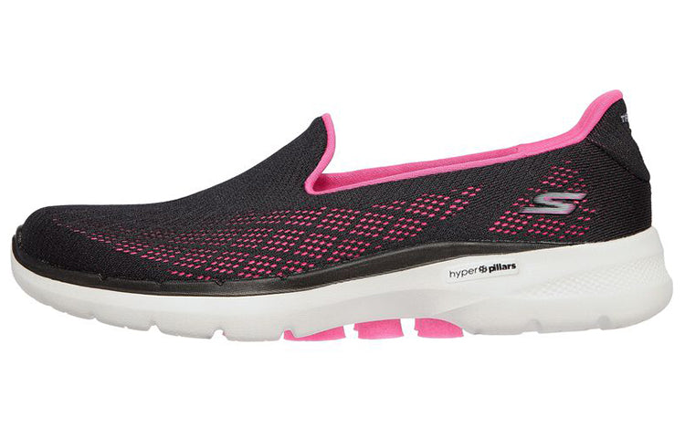 (WMNS) Skechers GOwalk 6 Cosmic Force Loafers Black/Pink 124522-BKHP