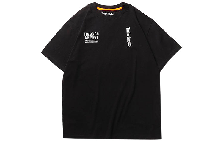 Men's Timberland SS20 Slogan Printing Short Sleeve Black A28NN001